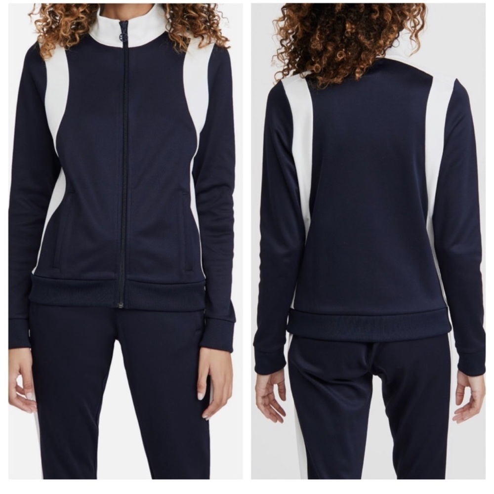 Tory Sport Colorblock track zip up jacket + Banner Tearaway Track Pants SET Navy - Picture 5 of 14